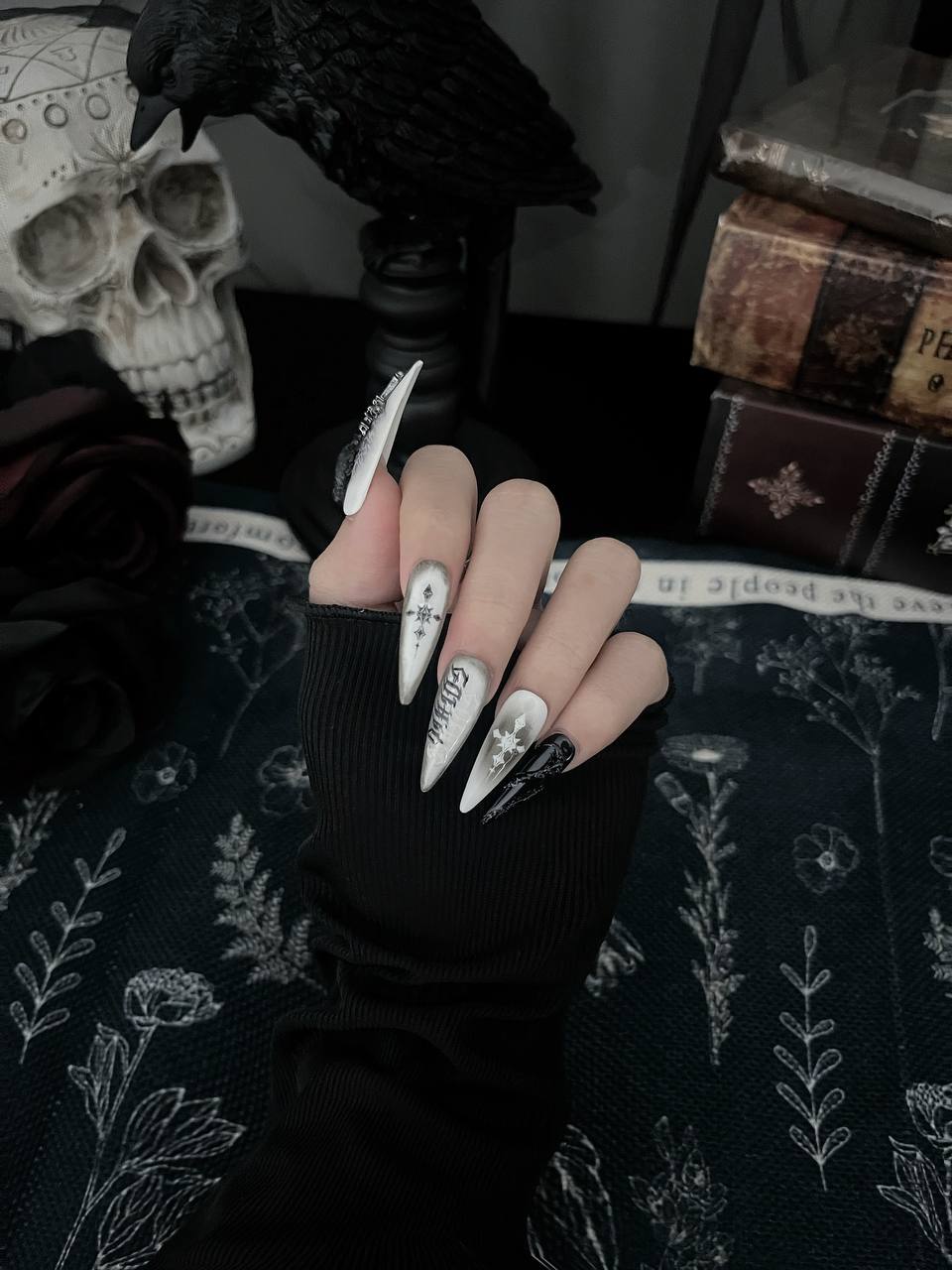 Crow & Co. — Dark Academia Witchy Long Almond Nails